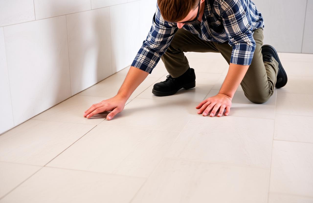 Pose de carrelage grand format